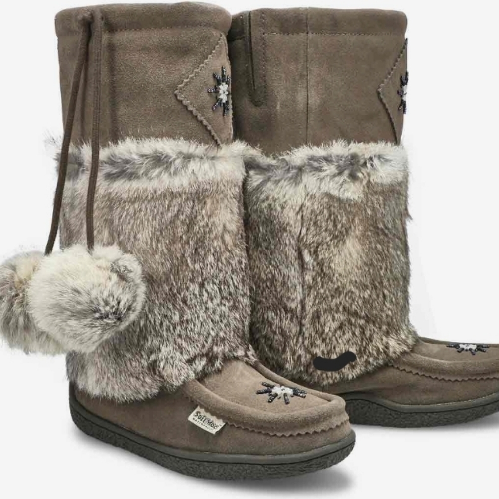 Softmoc Beaded Mukluk Boots sz 8